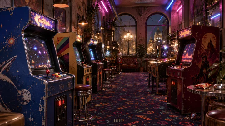 The arcade floor