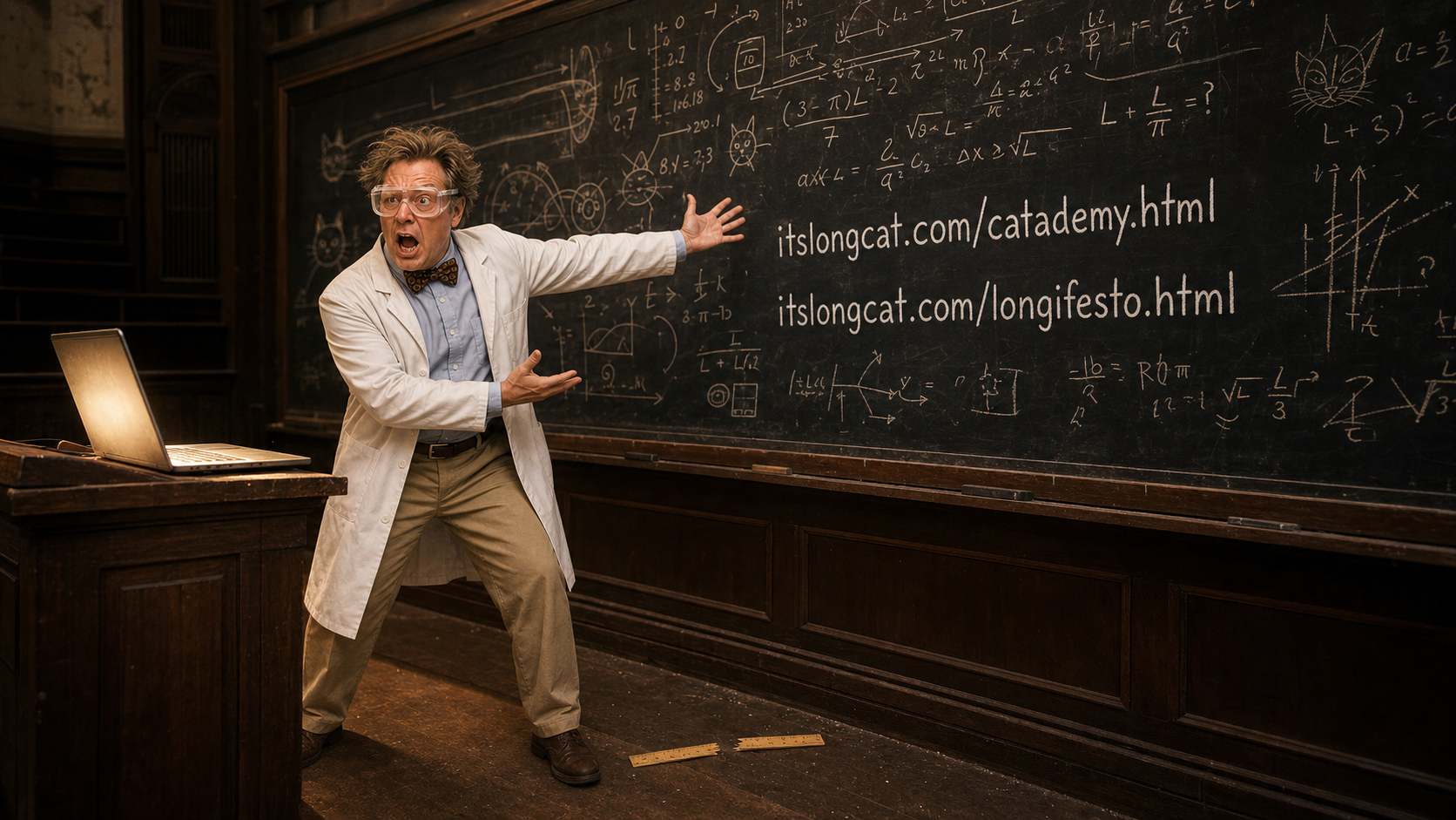 professorsson at the blackboard