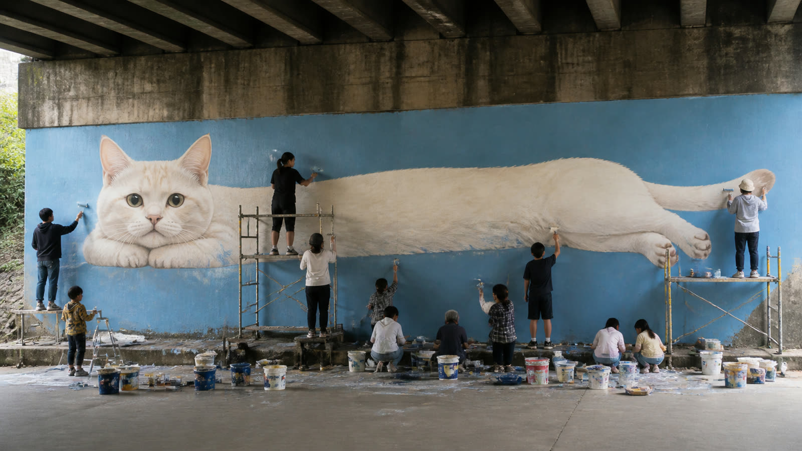 Community Mural Under Bridge