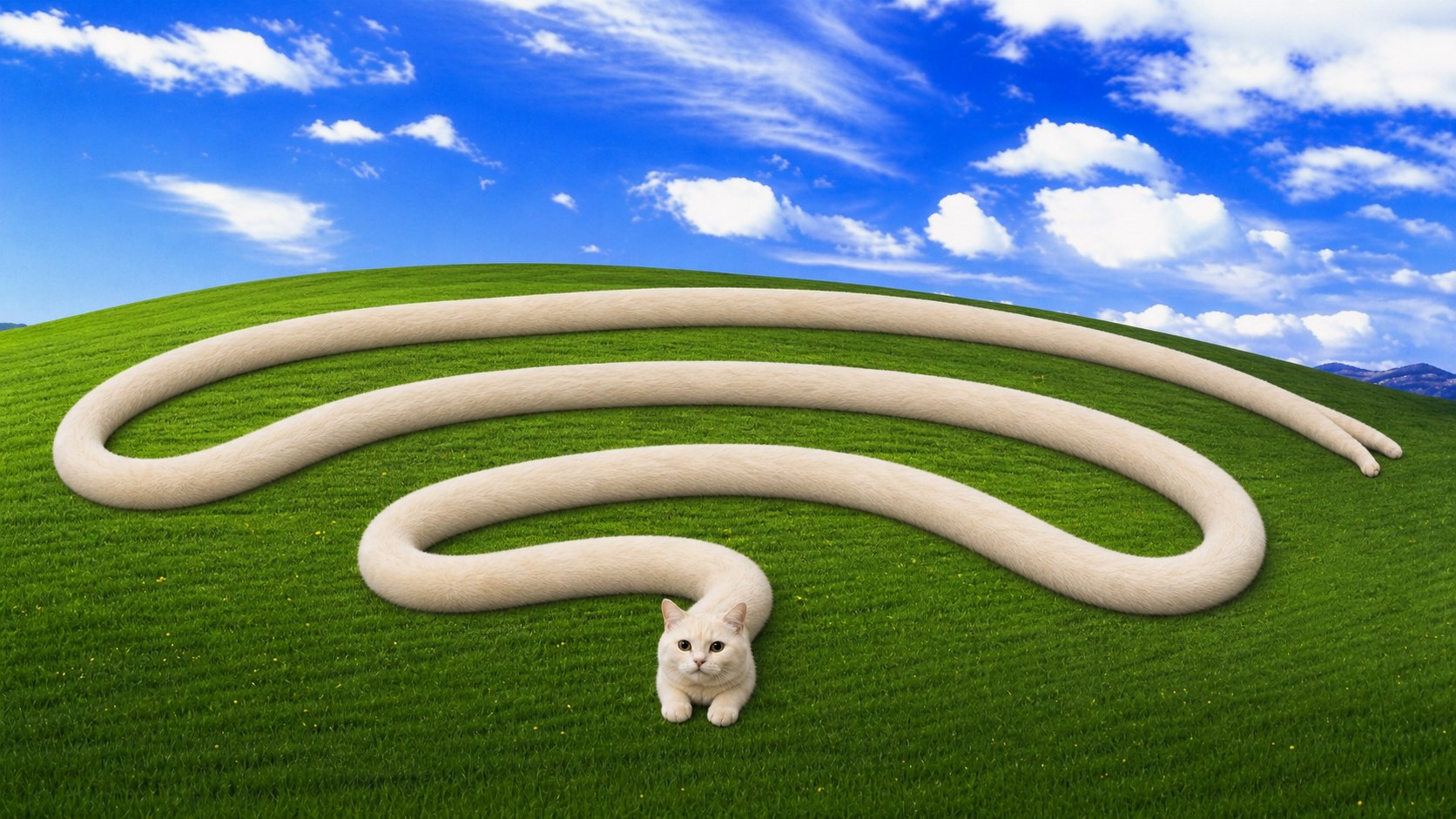 Bliss wallpaper squiggle cat