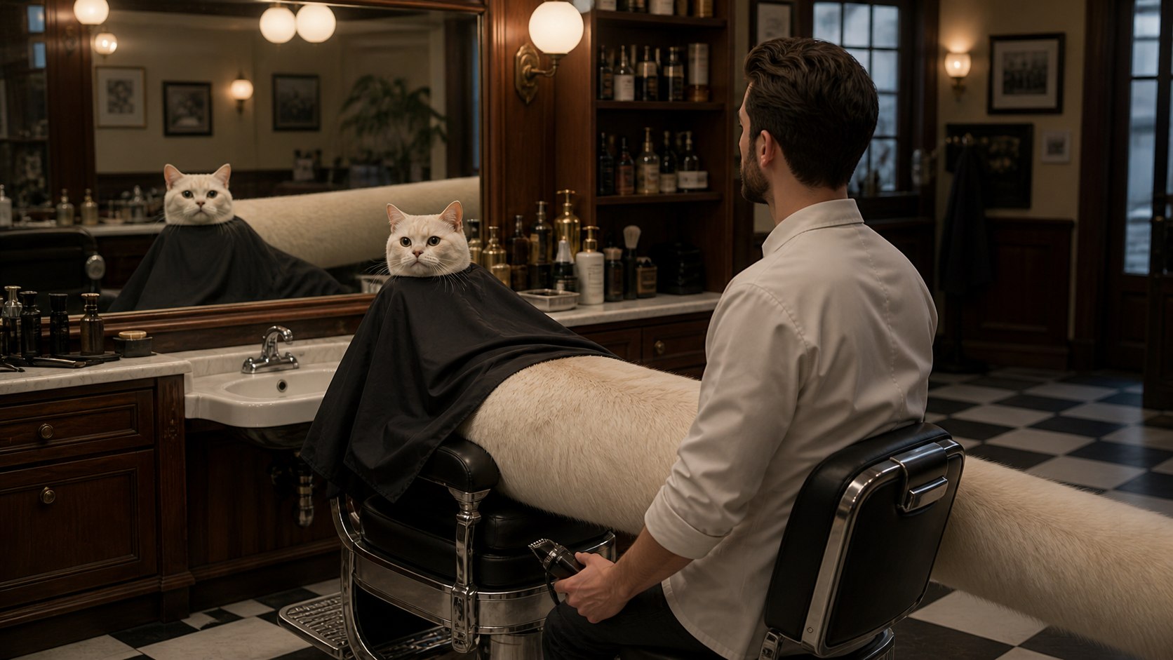 Barbershop full-length trim