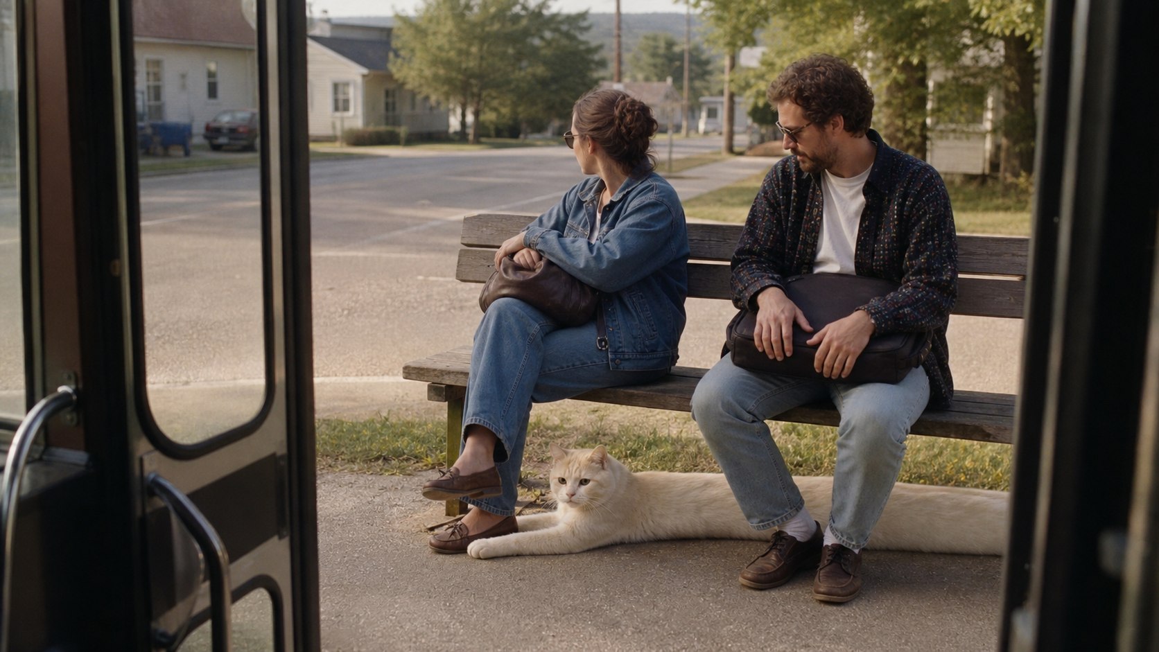 Bus stop footrest