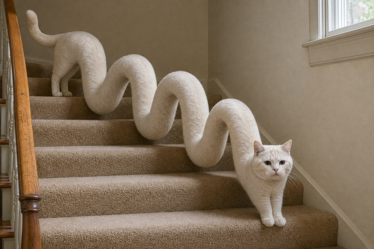 Slinky descent of the stairs