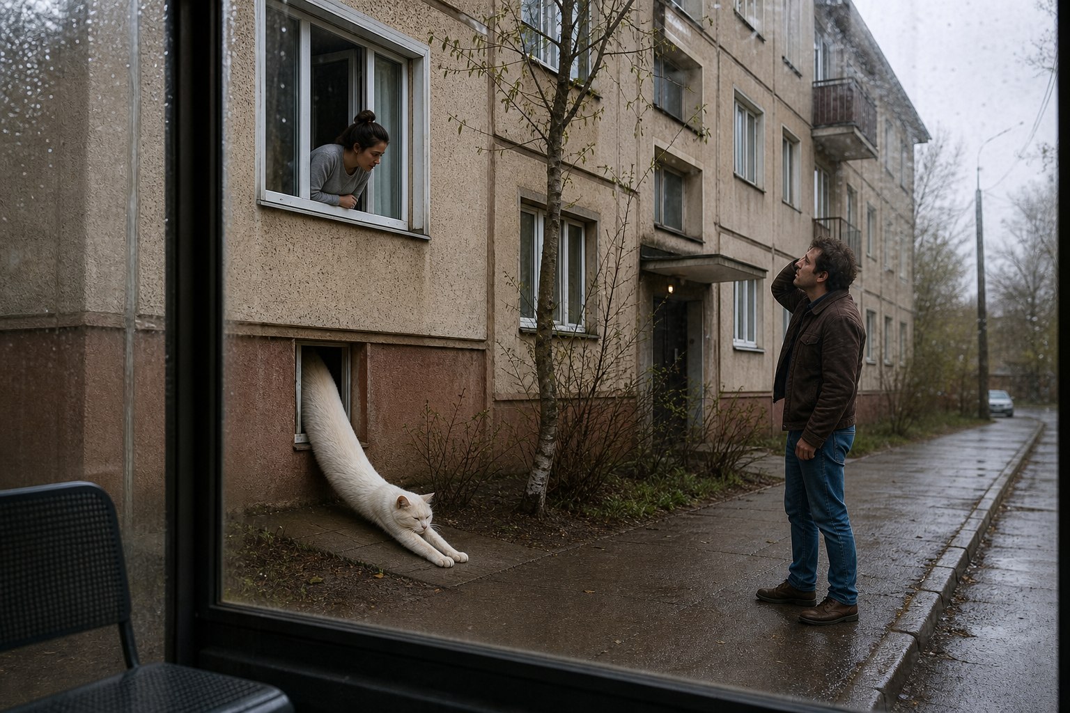 Stretch from window to street