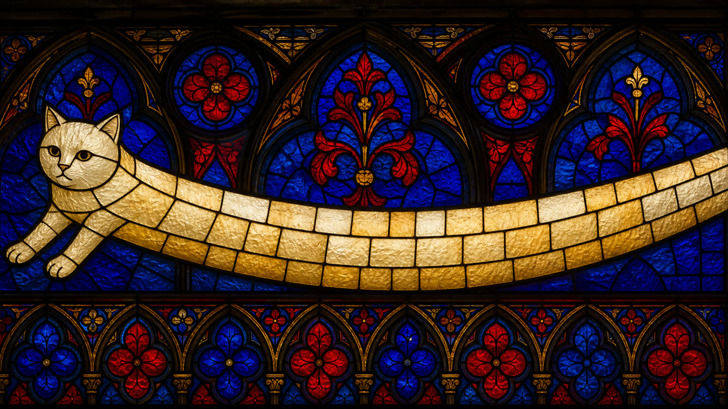 Stained Glass Saint Longcat