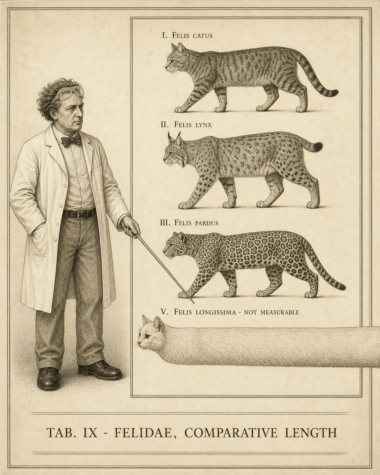 Felidae Comparative Length Plate