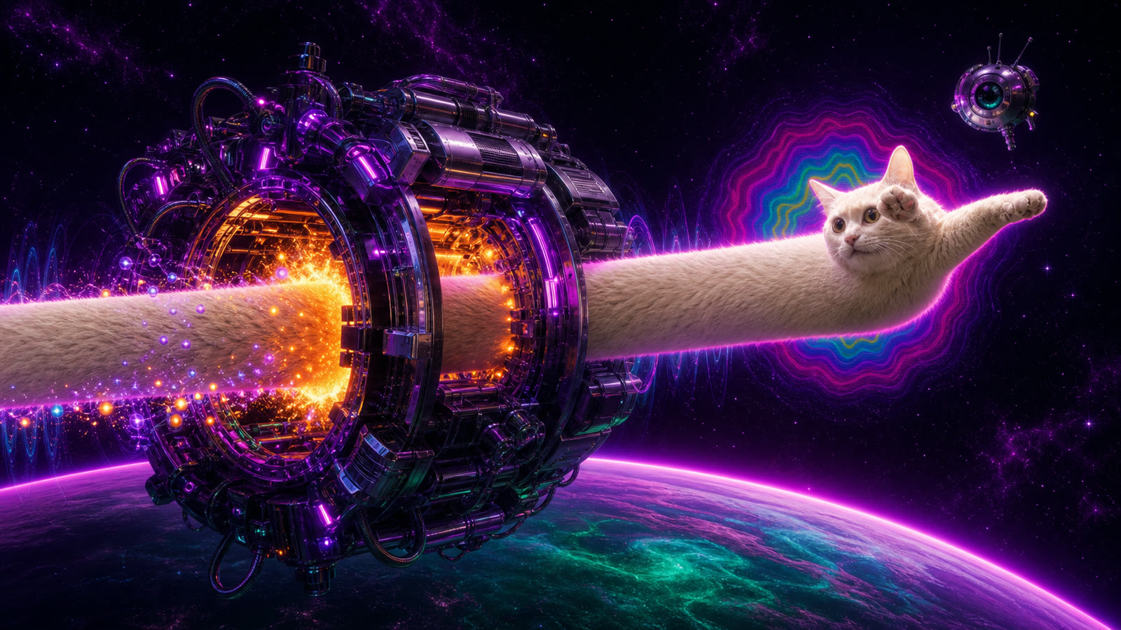 Cat Through the Particle Collider