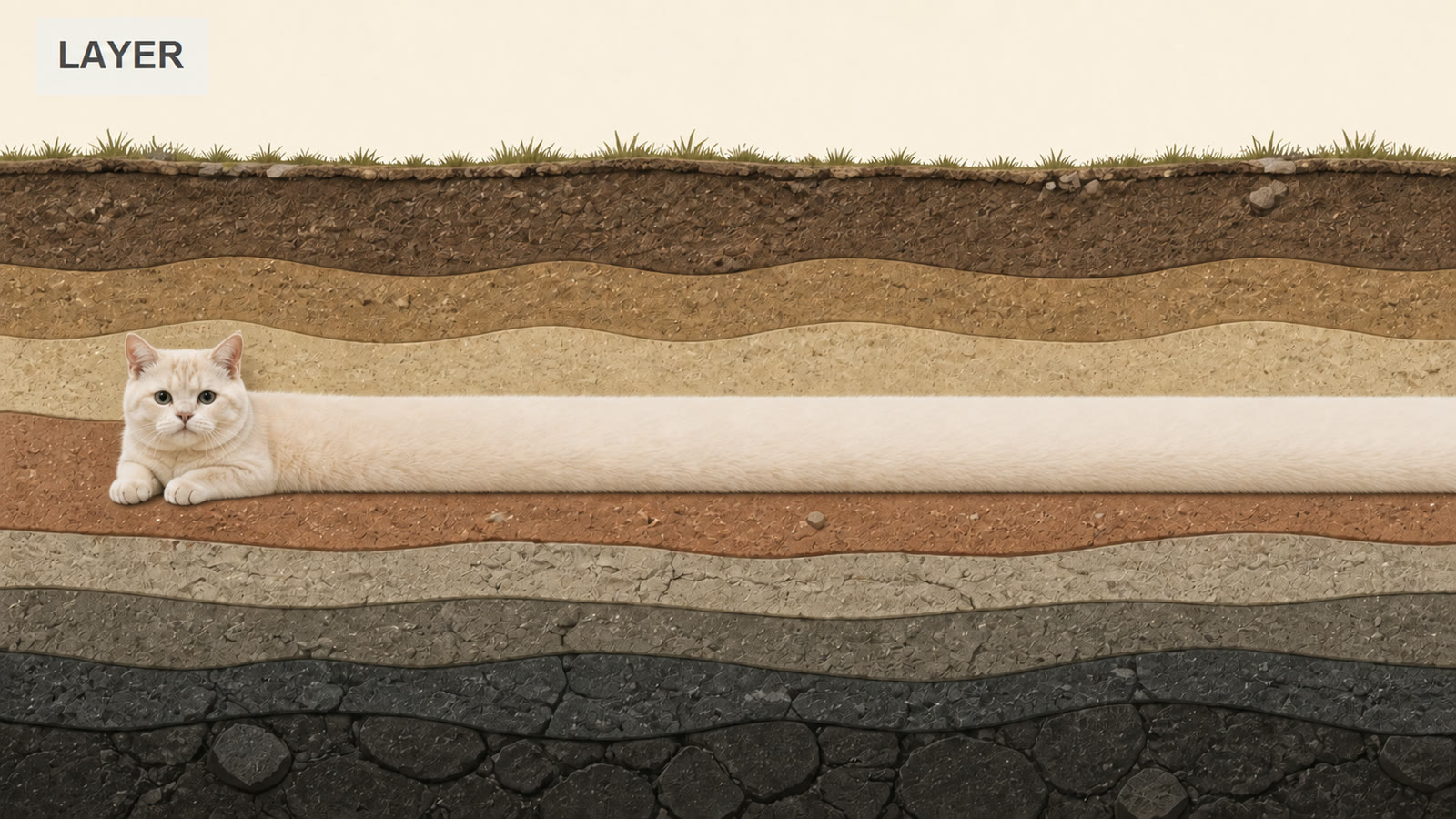 Geological stratum of cat