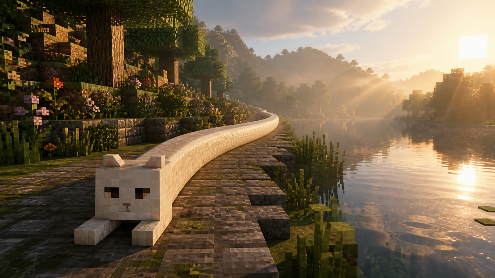 Blocky Longcat With Shaders